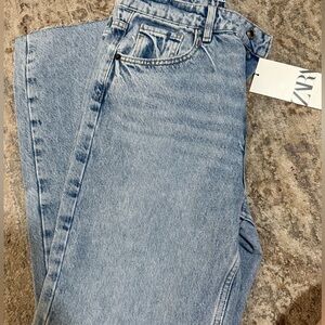 Zara Light Blue Women Jeans strait leg